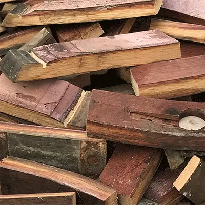 whisky barrel cut staves for firewood