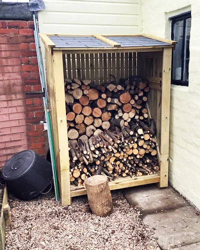 outdoor log store lanarkshire